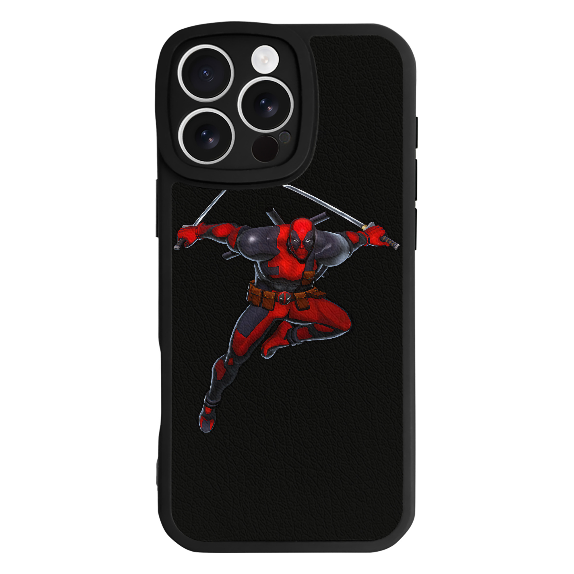 （画像用） Deadpool デッドプール 【iPhone 16シリーズ対応】シリコンスマホケース（レザー調） 材質：シリコン